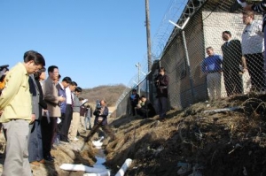 태장동 미군부대 기름유출사고 현장조사(2008.3.21)