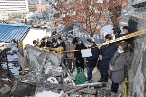 남산 재개발 예정지역 화재현장 방문(2021.02.04.)