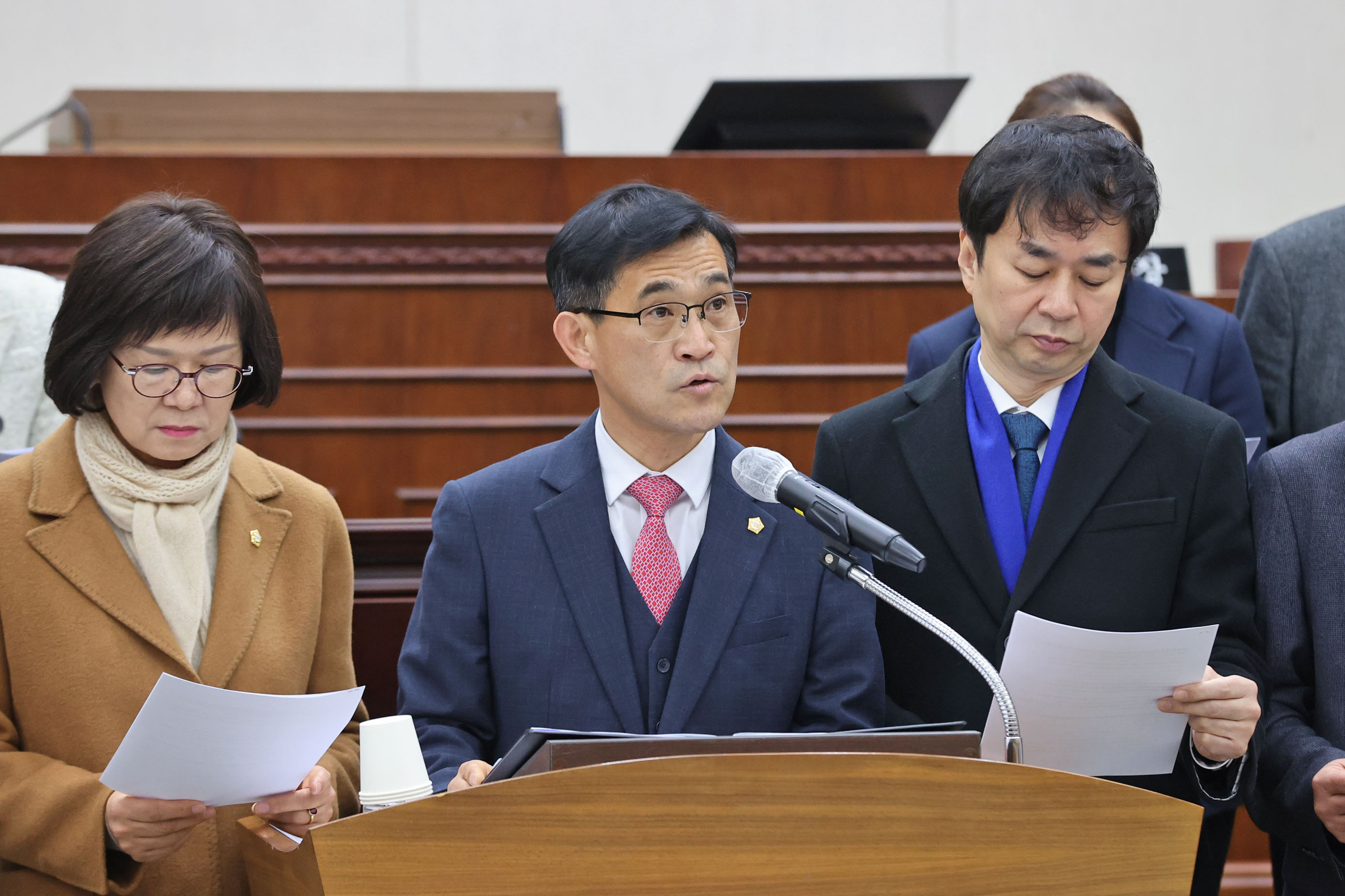 원주시의회 자치입법권 침해 및 왜곡 발언에 대한 원주시의회 입장 기자 간담회 (2026.02.27)_1